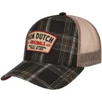 Von Dutch Pet 'Gorra negra cuadros car 10 trucker cap' zwart