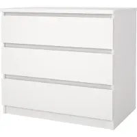 Ebuy24 Naia kommode 3 lades wit.