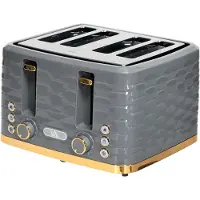 HOMCOM Toaster-Kunststoff-29,2L x 27,5B x 18,9H cm-Grau