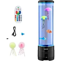 Vevor 382mm Lavalamp Zwevende Kwallen Bubbellamp 16 Kleureffecten