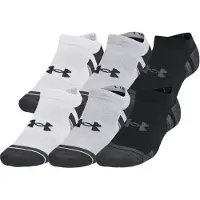 Under Armour Performance Tech No Show Sportsokken 6-Pack Wit Grijs Zwart