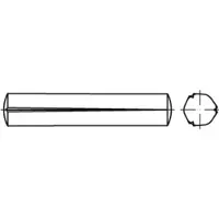 Toolcraft TO-5438352 Gekerfde conische pen 5 mm Staal 100 stuk(s)