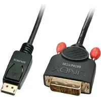 Lindy 41491 DisplayPort-kabel DisplayPort / DVI Adapterkabel DisplayPort-stekker, DVI-D 24+1-polige stekker 2.00 m Zwart Vergulde steekcontacten