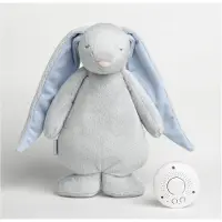 Moonie The Humming Friend Cloud Grijs met Roze 2.0 - hartslag knuffel - konijn - crème
