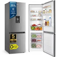 Heinner HCNF-HM291INVXWDD Koel- en vriescombinatie, 291 liter, No Frost, waterdispenser, roestvrij staal
