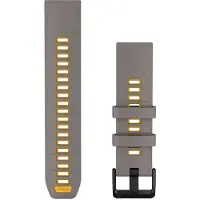 Garmin QuickFit polsband, siliconen, zilvergrijs/geel