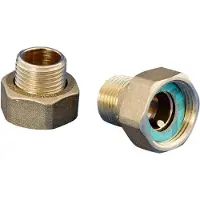 Wilo fittingen, messing, 1/2/15mm x 1 inch, per paar, 1 stuk.