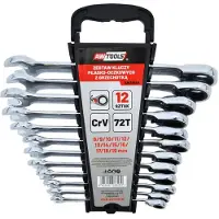 AWTOOLS ringsleutels met ratel, set van 12 stuks, 8-19 mm