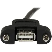 StarTech.com C?ble USB A vers A de 91 cm ? montage sur panneau - Rallonge USB de montage - F/M - Noir - rallonge de câble USB - 91.4 cm