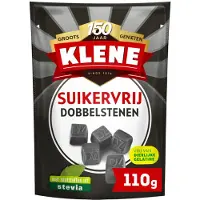 Klene 6x Dubbelzout Dobbelstenen Suikervrij 110 gr