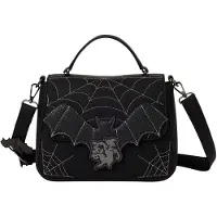 Loungefly Mickey &amp; Minnie Spiderweb &amp; Bats Schoudertas