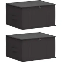 vidaXL Opbergbox met transparant bovenraam, 2 stuks, 33,6 liter