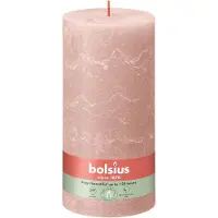 Bolsius rustiek stompkaars Misty Pink - 125 uur brandduur - 20 x 10 cm