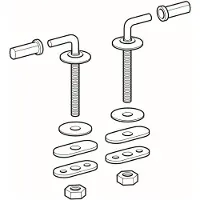 Geberit set scharnieren voor wc-zitting Renova bevestiging van onderaf, rvs, 598165000