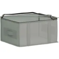 vidaXL Opbergbox met transparant bovenraam, 6 stuks, 33,6 liter