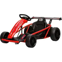 AIYAPLAY Kinder elektrische Gokart, 24V, 6-13 km/u, driftkart met zachte start en muziek