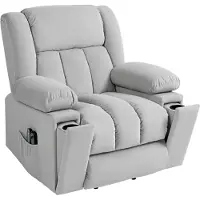 HOMCOM tv-stoel met opstahulp, relaxstoel met massage- en warmtefunctie
