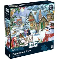 The House of Puzzles Snowman's View Puzzel 1000 stukjes
