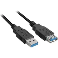Sharkoon 4044951015672 Kabel USB 3.0 Verlängerung 1,0m schwarz