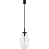 Licht-Erlebnisse Ø 22cm hanglamp Pear Medium zwart met helder glas