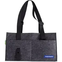 Diverse Desk Sharing Bag ecoAware vilt grijs, 450x250x150 mm, 10+ vakken, tot 10 kg, schouderbanden