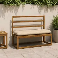 vidaXL Bankkussen VIANEN 100% Polyester Crèmekleurig 130 x 40 x 12 cm