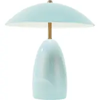 ELSTEAD Tafellampe , Poppy, dimbare, Blauw, Woonkamer, Aluminium, Vintage / Retro