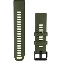 Garmin QuickFit polsband, siliconen, olijfgroen/citroengeel