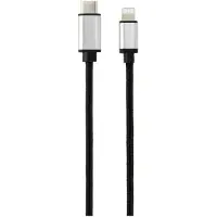Renkforce USB-kabel, USB 2.0, USB-C stekker, Apple Lightning stekker, 1.00 meter, zwart, modelnummer RF-4353446