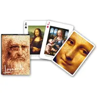 Piatnik 1657 - Speelkaarten: Leonardo da Vinci - 1 set bestaande uit 55 kaarten