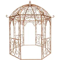 CLP Leila Tuinpaviljoen - Rozenpaviljoen Jugendstil - Klimrek voor Rozen & Planten - antiek bruin