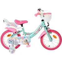 Volare Unicorn Kinderfiets - Meisjes - 14 inch - Groen - Twee handremmen