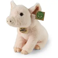 Rappa ECO knuffel varken 28 cm - realistische knuffel van recyclede PET flessen - plush world collectie