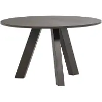 Woood Rhonda Eettafel - Eiken - Blacknight - Ø129 cm