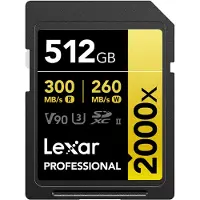 Lexar Pro Gold 512GB SD UHS-II 2000x V90