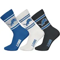 NFL Sokken ' NFL Detroit Crew ' royal blue/koningsblauw / zwart / wit