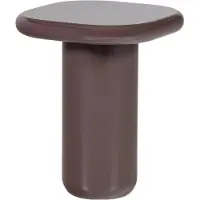 Woood Zava Bijzettafel - Hout - Hoogglans Donkerbruin - 61x50x50
