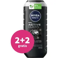 Nivea 2+2 gratis: Shampoo & Douchegel 3in1 Active Clean 250 ml