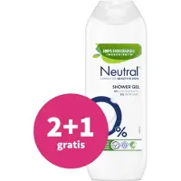 Neutral 2+1 gratis: Douchegel Parfumvrij 250 ml