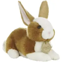 Herma Miyoni pluche knuffeldier konijn - lichtbruin/wit - 20 cm - bosdieren thema speelgoed