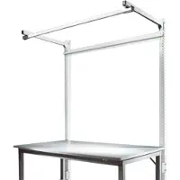 Manuflex ZB3884.7035 Aanbouw opbouwdeel met arm voor universele + PROFI speciale aanbouw tafels, gebruiksh 1500 mm