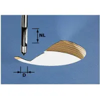Festool 491037 Boorfrees Lengte 65 mm Afmeting, Ø 8 mm Werklengte 19 mm Schachtdiameter 8 mm