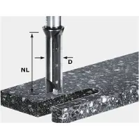 Festool 491110 Wentelplaat Lengte 105 mm Afmeting, Ø 14 mm Werklengte 45 mm Schachtdiameter 12 mm