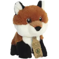 Aurora pluche dieren knuffels rode vos - 13 cm - Knuffeldieren vossen speelgoed