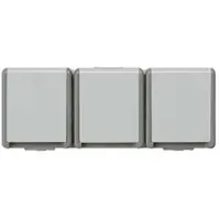 Siemens 5UB4732 Inzetstuk Wandcontactdoos met randaarde en klapdeksel 3-voudig Grijs Schakelmateriaal 1 stuk(s)