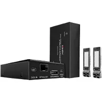 Lindy 300m Fibre Optic DisplayPort 1.2 & USB KVM Extender KVM-extender DisplayPort Toetsenbord, USB 3840 x 2160 Pixel