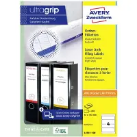 Avery-Zweckform Ordneretiketten L4761-100 61 x 192 mm Papier Wit Permanent hechtend 400 stuk(s)