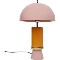 Kare design Design tafellamp Josy, paars / roze / rose, Woon-/ Eetkamer, metaal, Vintage, tafellamp
