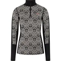 Kari Traa - Dames thermokleding - Anna Half Zip Black voor Dames van Wol - Maat S - Zwart