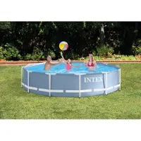 Intex 26712GN, 6503 liter, Framezwembad, Geschikt voor kinderen en volwassenen, Blauw, Grijs, 24,9 kg